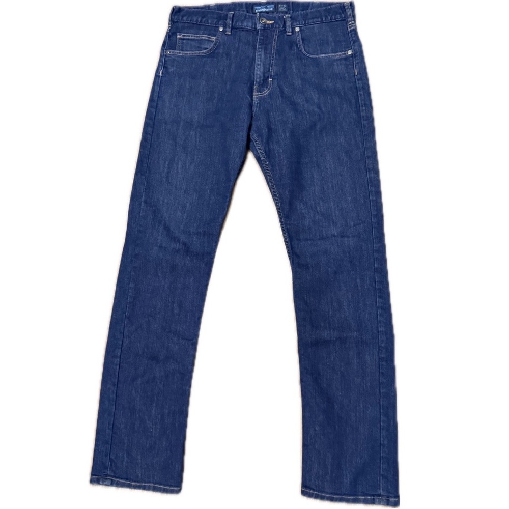 Patagonia Men's blue Indigo Straight stretch Jeans pants cotton 33 x 32 luxury